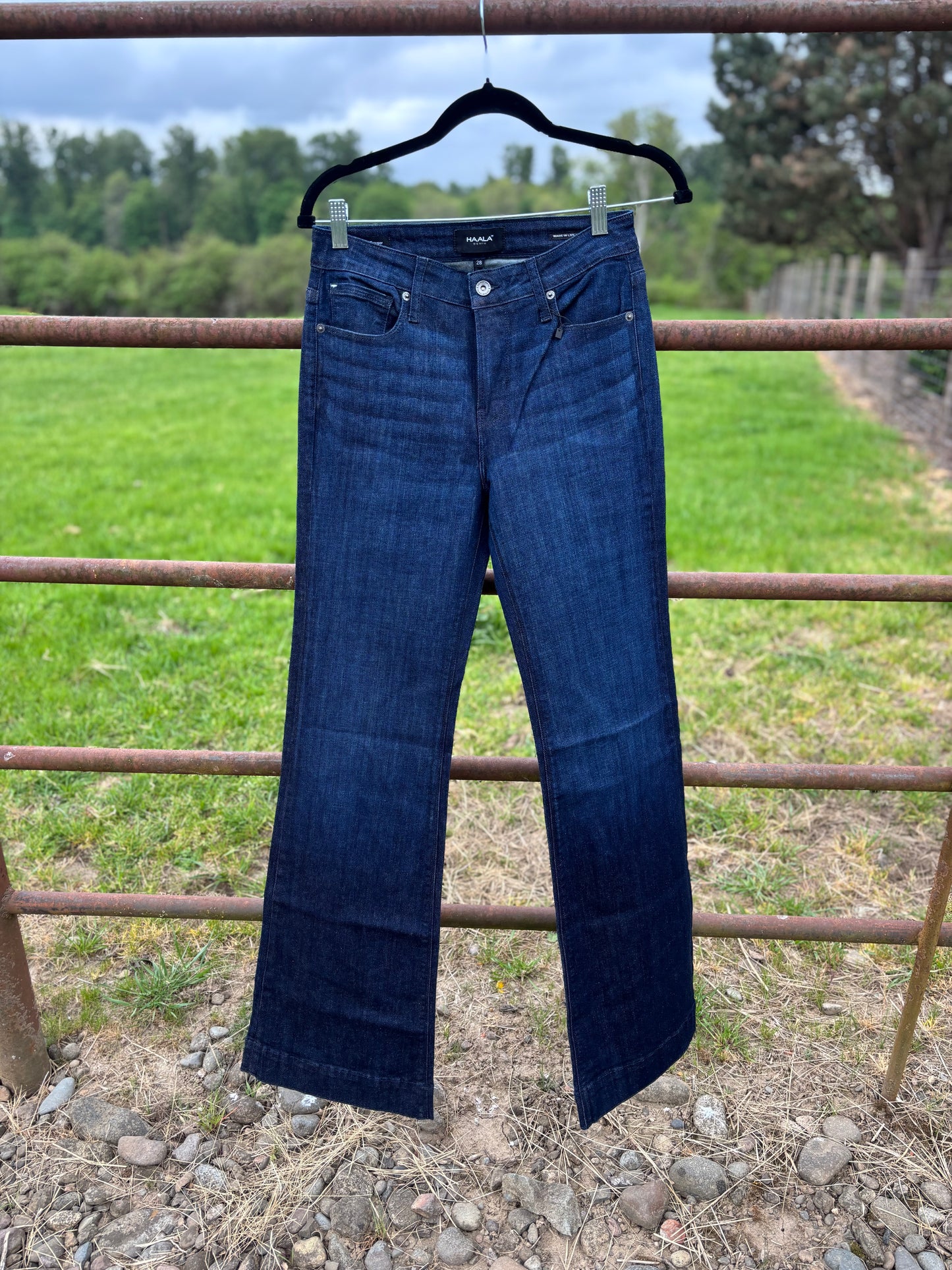 Haala- Bella- deep ocean w/ navy stitch LONG