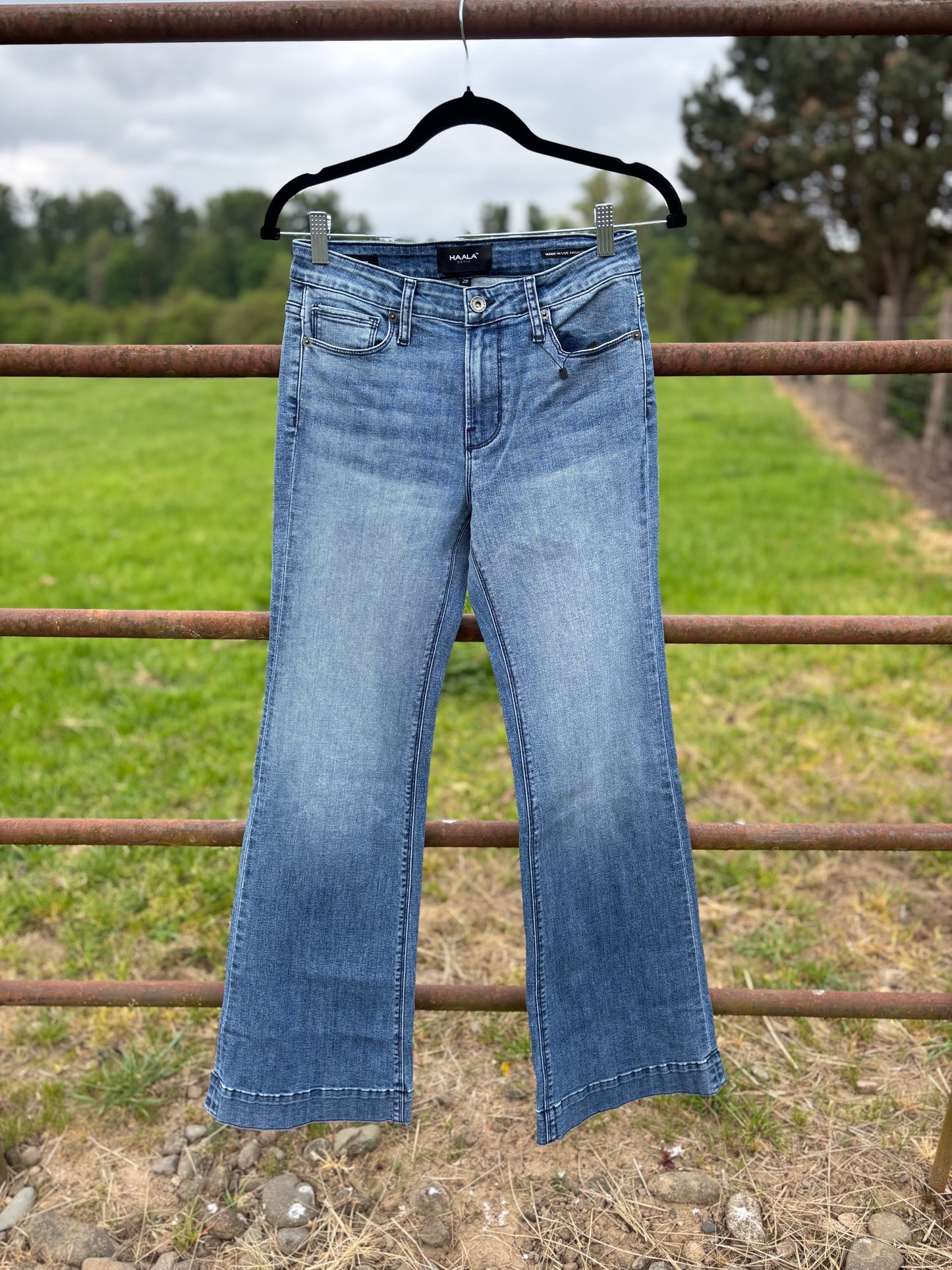 Haala- bella- vintage blue w/ navy stitch LONG