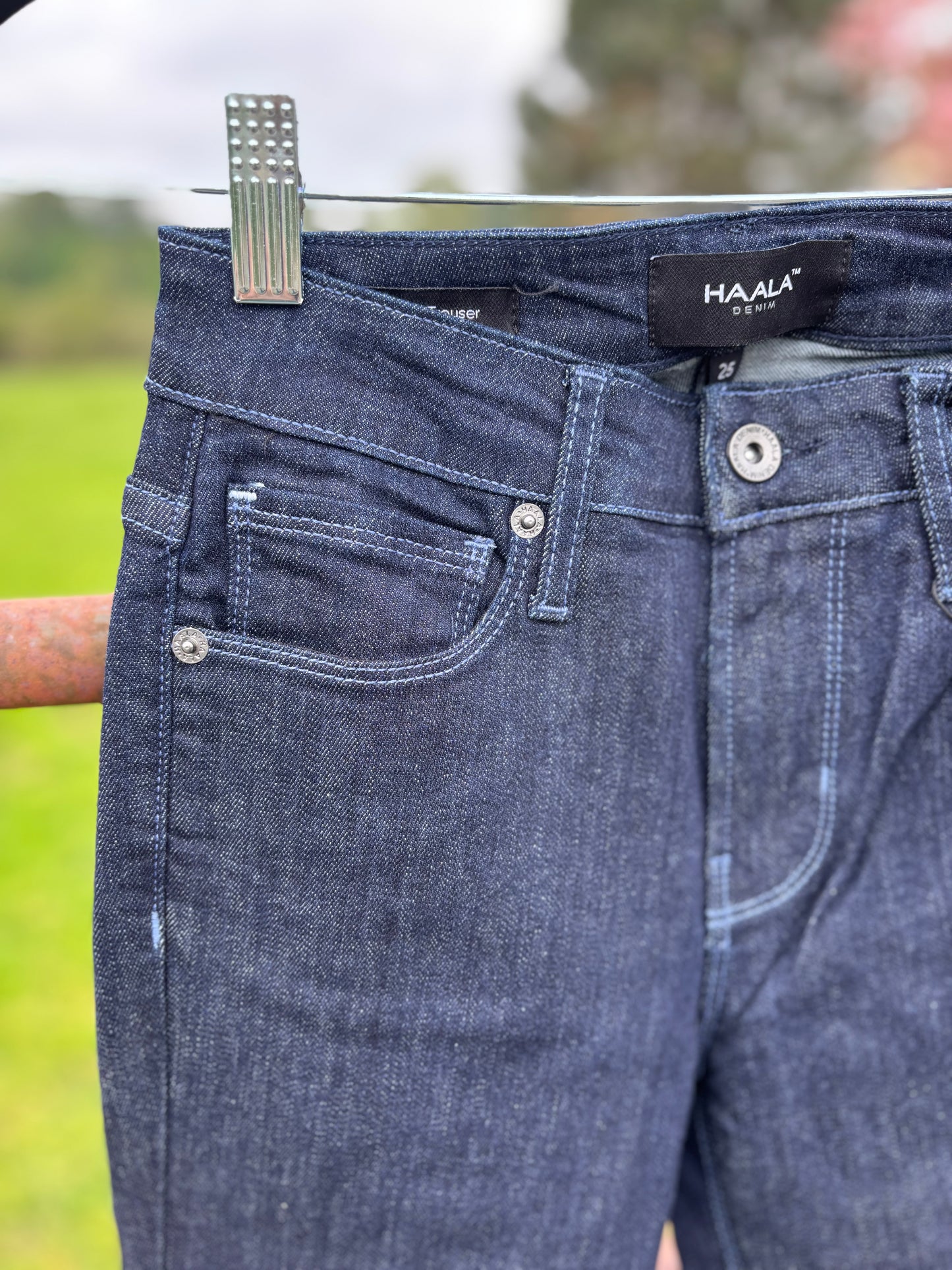 Haala- bella- midnight w/ dusk blue stitch LONG